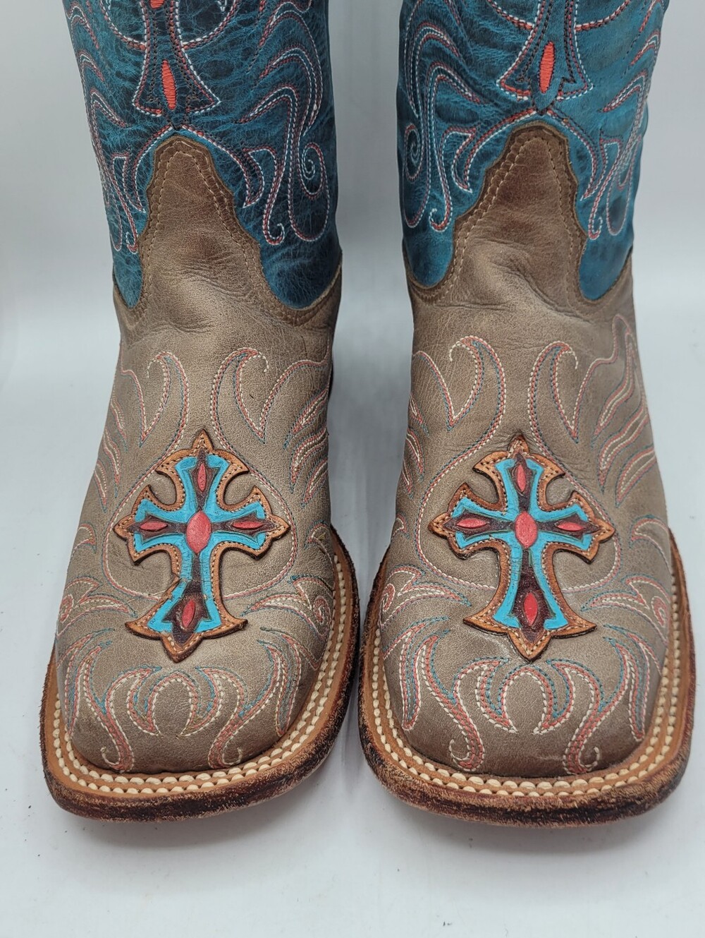 Tony Lama San Saba Collection "Cross" boots Size 6.5 B - Picture 13 of 16